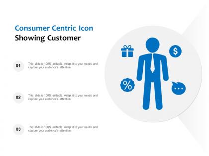 Consumer centric icon showing customer