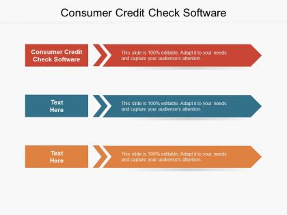 Consumer credit check software ppt powerpoint presentation infographics layouts cpb