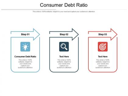 Consumer debt ratio ppt powerpoint presentation file microsoft cpb