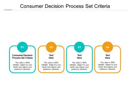 Consumer decision process set criteria ppt powerpoint presentation pictures display cpb
