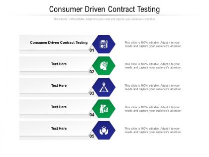 Consumer driven contract testing ppt powerpoint presentation pictures example cpb