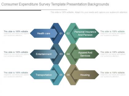 Consumer expenditure survey template presentation backgrounds