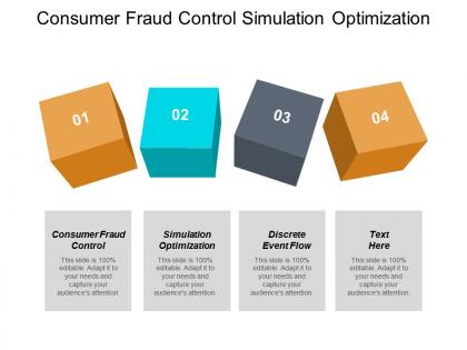 Consumer fraud control simulation optimization discrete event flow cpb