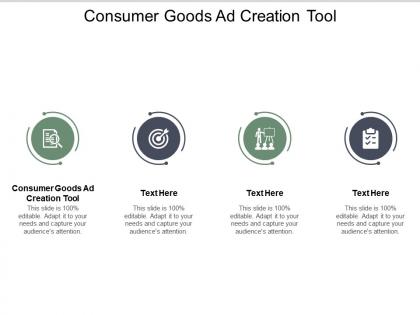 Consumer goods ad creation tool ppt powerpoint presentation icon cpb