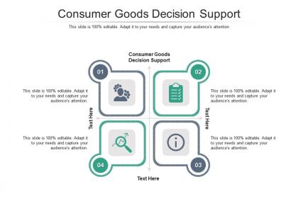 Consumer goods decision support ppt powerpoint presentation outline slideshow cpb