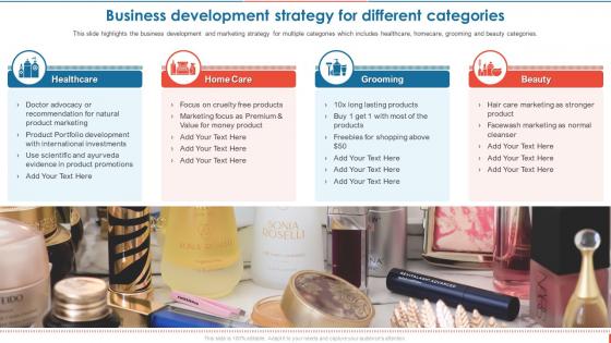 Consumer Goods Manufacturing Business Development Strategy For Different Categories