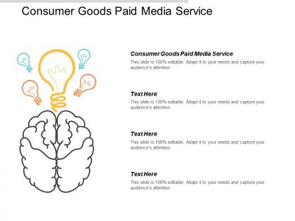 Consumer goods paid media service ppt powerpoint presentation gallery graphics design cpb