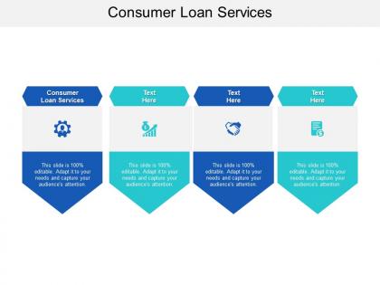 Consumer loan services ppt powerpoint presentation show picture cpb