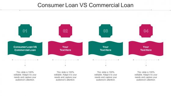 Consumer Loan Vs Commercial Loan Ppt Powerpoint Presentation Infographic Template Cpb