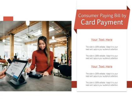 Consumer paying bill by card payment