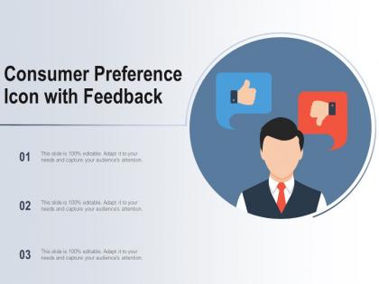 Consumer preference icon with feedback