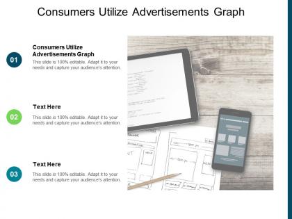 Consumers utilize advertisements graph ppt powerpoint presentation icon slideshow cpb