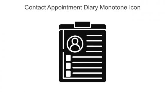 Contact Appointment Diary Monotone Icon In Powerpoint Pptx Png And Editable Eps Format