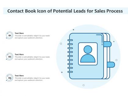 Contact book icon of potential leads for sales process