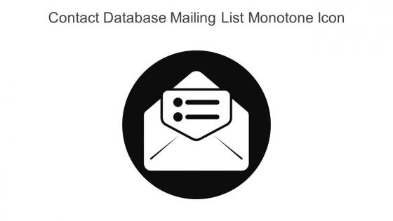 Contact Database Mailing List Monotone Icon In Powerpoint Pptx Png And Editable Eps Format