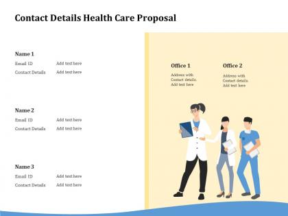 Contact details health care proposal ppt powerpoint presentation icon example