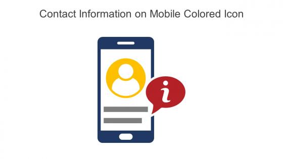 Contact Information On Mobile Colored Icon In Powerpoint Pptx Png And Editable Eps Format