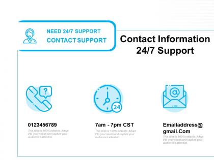 Contact information support