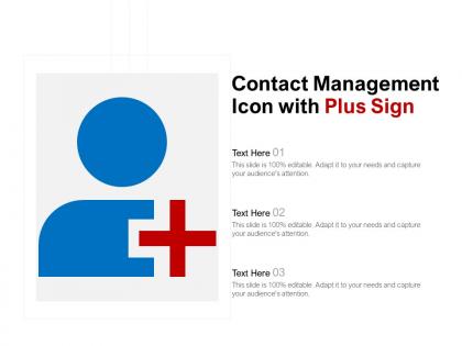 Contact management icon with plus sign