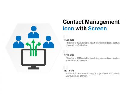Contact management icon with screen