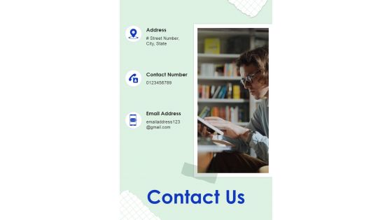 Contact Us Book Publishing Proposal One Pager Sample Example Document