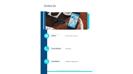 Contact Us Corporate Recruitment Agency Proposal One Pager Sample Example Document