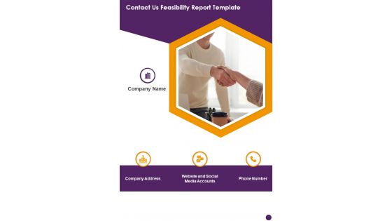 Contact Us Feasibility Report Template One Pager Sample Example Document