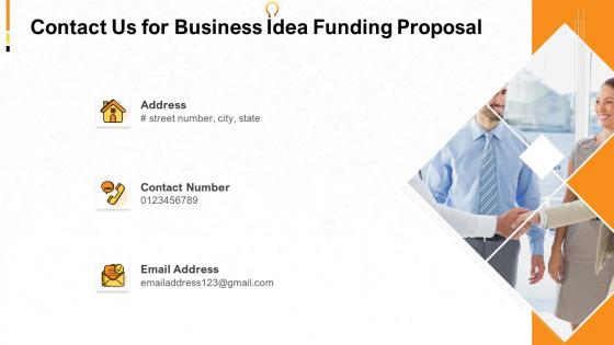 Contact us for business idea funding proposal