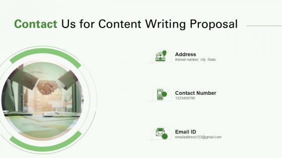 Contact us for content writing proposal ppt formats