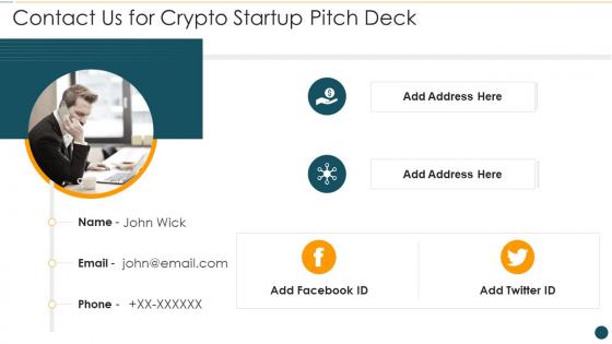 Contact us for crypto startup pitch deck ppt guidelines