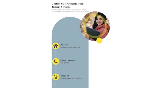 Contact Us For Flexible Work Timings Services One Pager Sample Example Document
