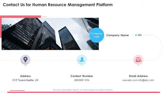 Contact Us For Human Resource Management Platform Capital Management Portal Investor Funding Elevator