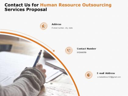 Contact us for human resource outsourcing services proposal ppt powerpoint presentation icon tips