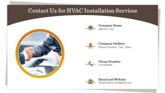 Contact us for hvac installation services ppt slides background designs