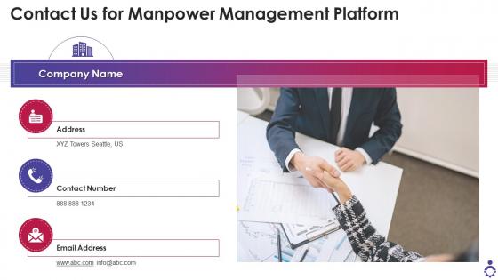 Contact Us For Manpower Management Platform Manpower Management Ppt Icons