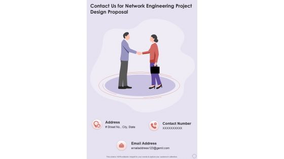 Contact Us For Network Engineering Project Design Proposal One Pager Sample Example Document