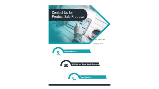 Contact Us For Product Sale Proposal One Pager Sample Example Document