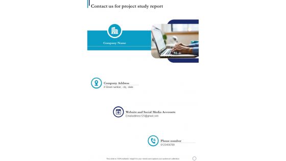 Contact Us For Project Study Report One Pager Sample Example Document