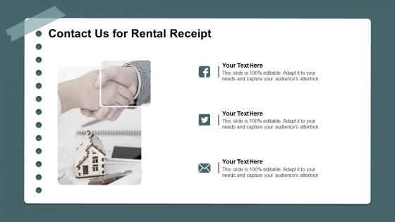 Contact us for rental receipt ppt slides background image