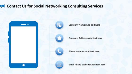 Contact us for social networking consulting services ppt slides images