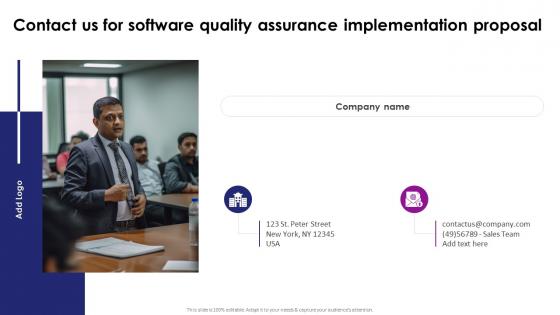 Contact Us For Software Quality Assurance Implementation Proposal