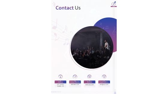 Contact Us Music Festival Sponsorship Proposal Template One Pager Sample Example Document