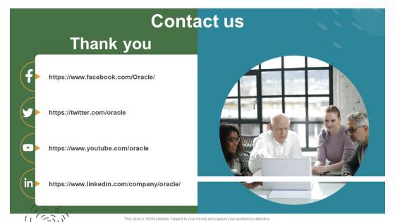 Contact Us Oracle Investor Funding Elevator Pitch Deck