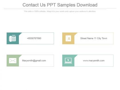 Contact us ppt samples download