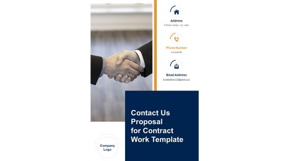 Contact Us Proposal For Contract Work Template One Pager Sample Example Document