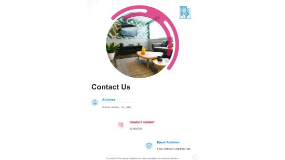 Contact Us Proposal For Renting Office Space One Pager Sample Example Document