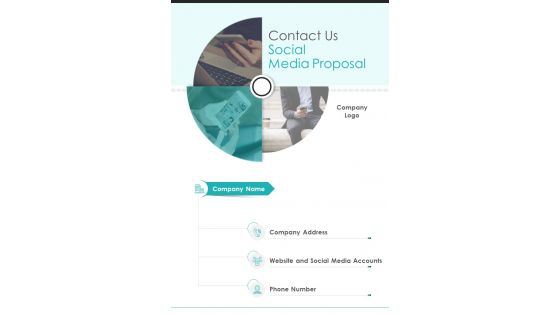 Contact Us Social Media Proposal One Pager Sample Example Document