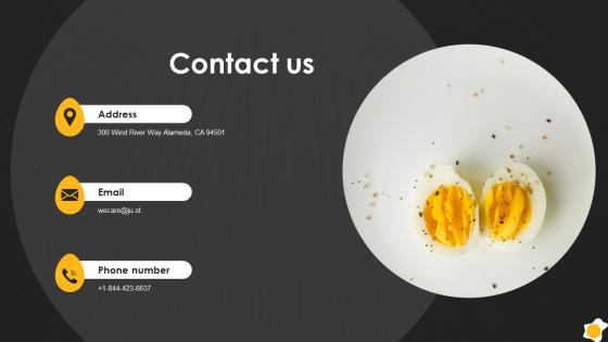 Contact Us Traditional Eggs Substitute Offering Organization Fundraising Pitch Deck