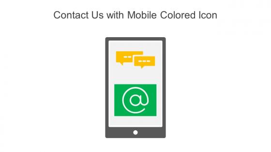 Contact Us With Mobile Colored Icon Powerpoint Pptx Png And Editable Eps Format