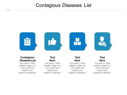 Contagious diseases list ppt powerpoint presentation inspiration microsoft cpb